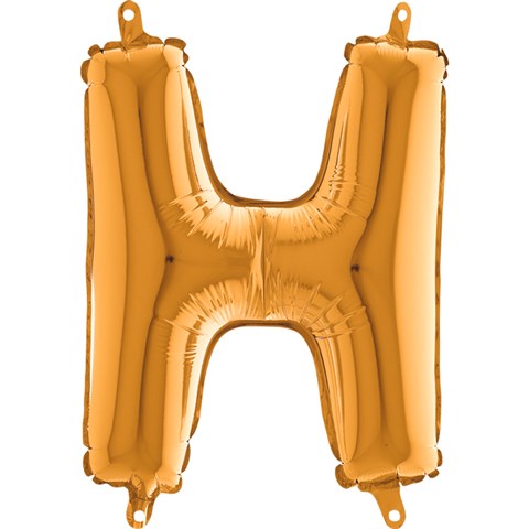 H Harf Folyo Balon Mini Altın (35 cm)