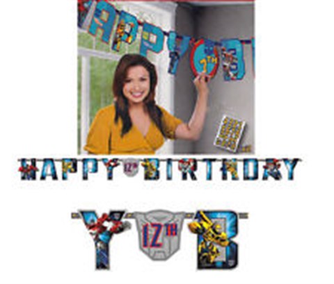 Transformers Yaşını Yaz Happy Birthday Banner