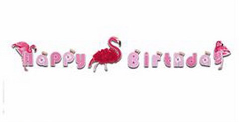 Flamingo Jumbo Happy Birthday Banner