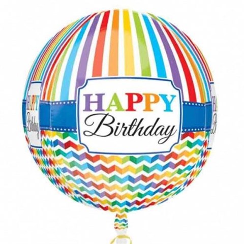 Happy Birthday Renkler, Küre Folyo Balon