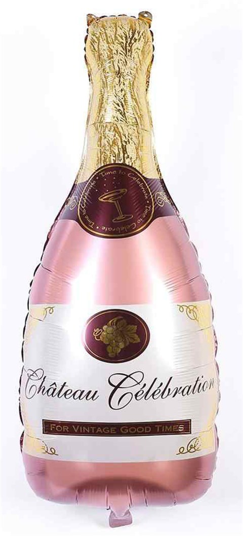 Şampanya Şişesi Rose Supershape Folyo Balon