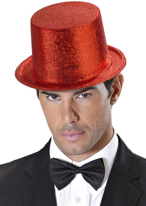 Silindir Uzun Simli Şapka, Kırmızı