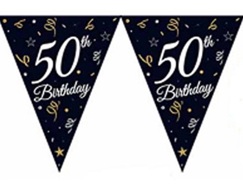 Sparkling Confetti 50 Yaş Bayrak Dizisi
