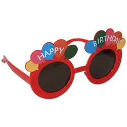 Happy Birthday Kırmızı Balonlu Gözlük
