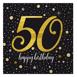 Işıltılı Doğum Günü 50 Yaş, Peçete