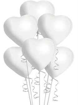 Kalp Balonlar, Beyaz 10'lu Paket
