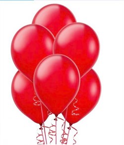 Metalik Kırmızı Balon, 8li Paket