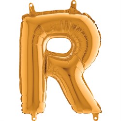 R Harf Folyo Balon Mini Altın (35 cm)