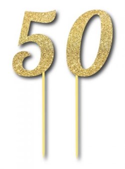 Simli Altın Renk 50 Yaş