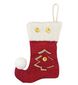 Çam Ağacı Noel Çorabı 12x16cm