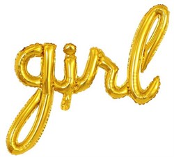 Girl Altın Folyo Balon