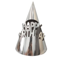 Gümüş Happy Birthday, Külah Kağıt Şapka