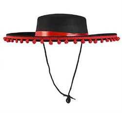 İspanyol Mariachi Şapka, Siyah