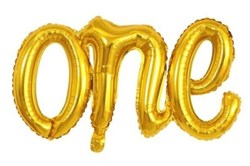 One Altın Folyo Balon