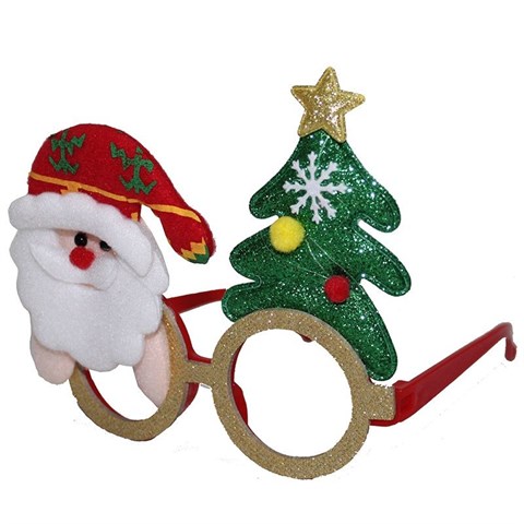 Yılbaşı Noel Baba ve Ağaçlı Gözlük